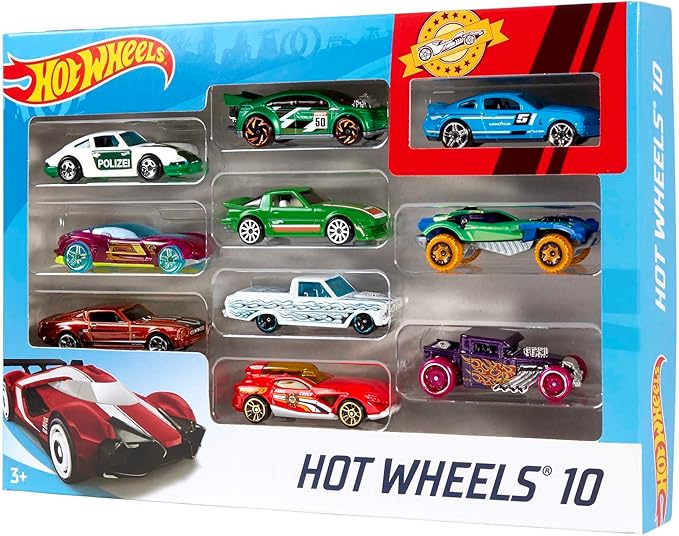 Hot Wheels Toy Cars & Trucks 10-Pack, Set of 10 1:64 Scale Vehicles