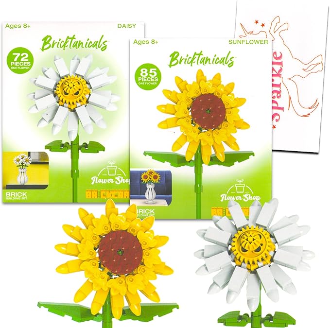 World's Finest BrickCraft Flowers Building Set - Bundle with BrickCraft
