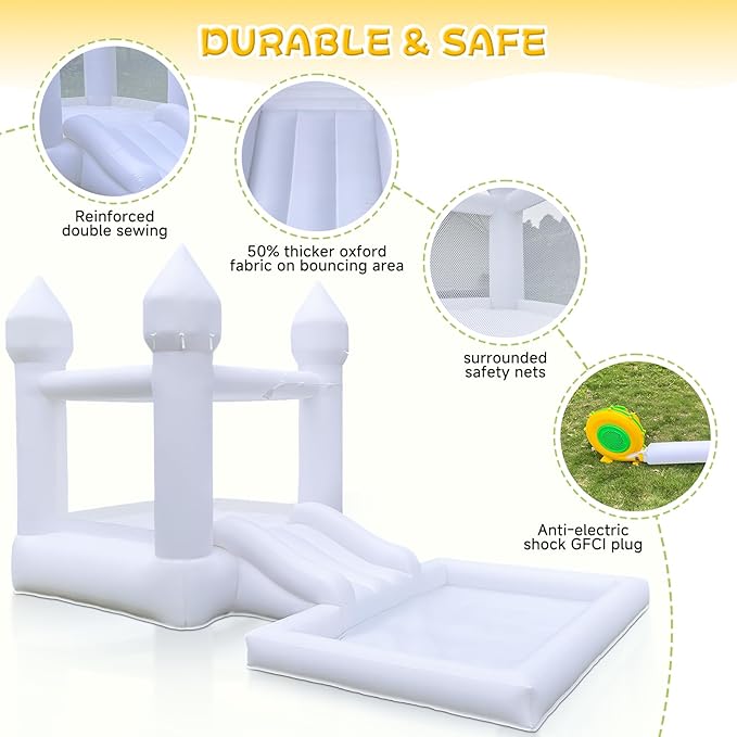 Inflatable Water Slide Bounce House for Kids Inflator Included, Blow
