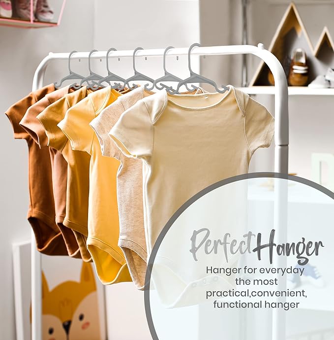 Utopia Home 60 Pack Kids Hangers - 11.5 Inch Plastic Baby Hangers for Closet - Childrens Hanger for Clothes & Infant Hanger for Closet - Ideal for Everyday Standard Use (Green)