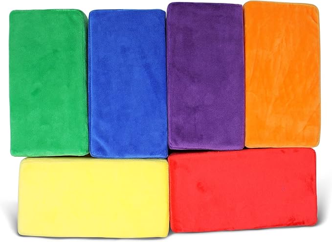 The Original Premium Plush Building Block for Kids - Certified Safe Foam Blocks in Luxuriously Soft Fabric Covers 24 (Classic