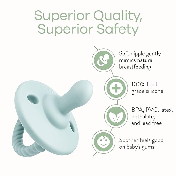 Pacifier Soother Baby 4 Pack of Pacifiers Newborn Teething 100% 0-18 Months
