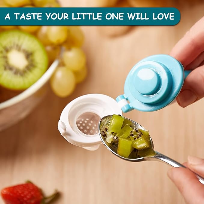 Generic Baby fresh fruit feeder, baby fruit feeder pacifier (Blue)