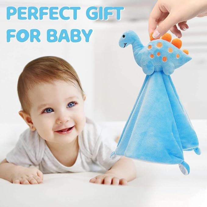 Pro Goleem Dinosaur Security Blanket Soft Loveys for Babies 14 Inch