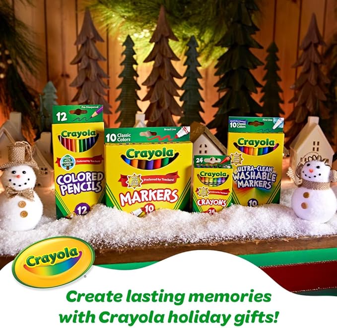 Crayola Erasable Colored Pencils (24ct), Kids Coloring Pencils for Coloring Books, Assorted Colors, Arts & Crafts Supplies, Gifts, Ages 6+