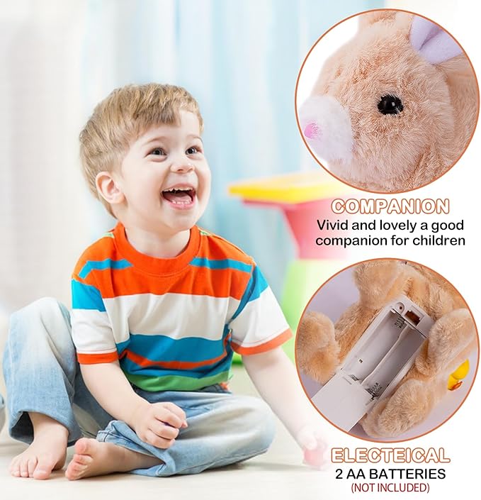 Hopping Bunny Toys for Kids Interactive Toys Bunny Plush Toy 7in)