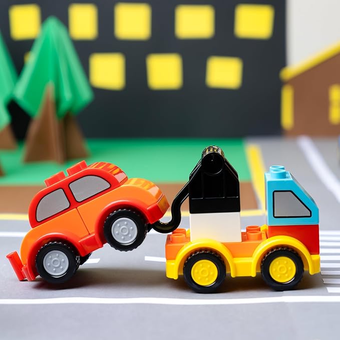 JOYIN 80Pcs Toddlers Car Building Blocks Set, 12Pcs Different Vehicles