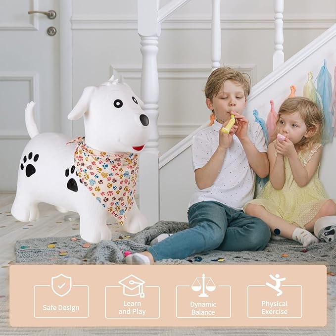 INPANY Bouncy Dog Hopper Toys for Toddlers-Hopping/Bouncing/Bounce Horse, Jumping Horse
