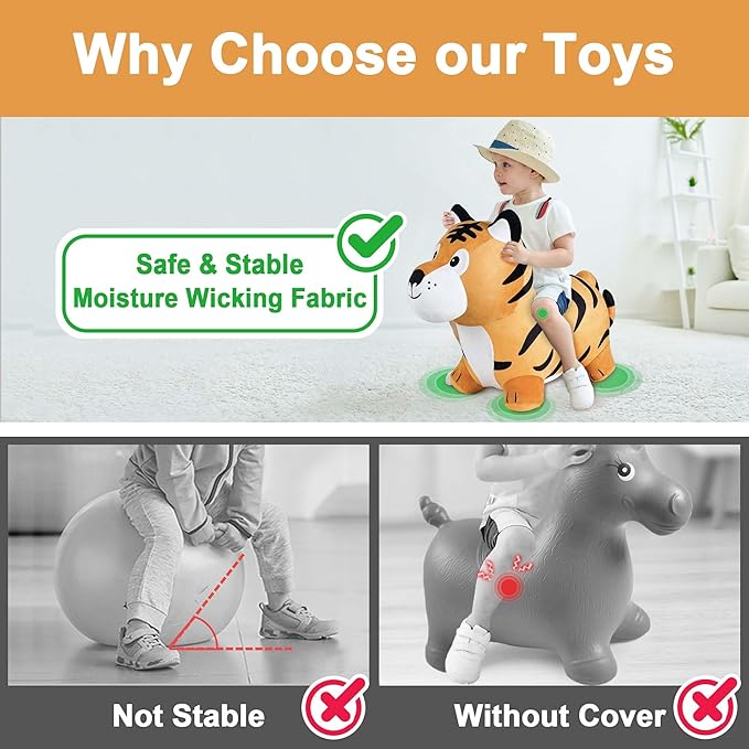 iPlay, iLearn Bouncy Pals Tiger Hopper Toy 2 3 4 5 6 Year
