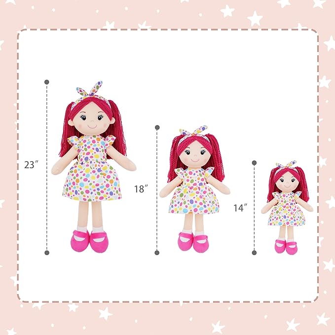 June Garden 23" Snuggle Cuties Sophie - Soft Cuddly Plush Doll Gift for Girls