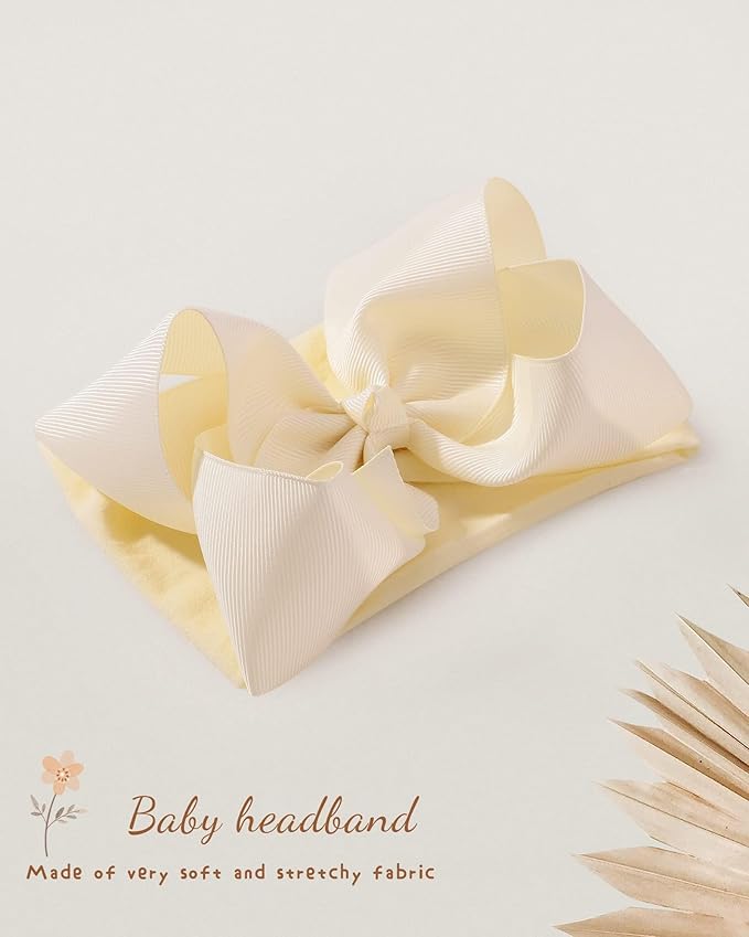 doboi 20pcs Baby Girls Bows Headbands Nylon Hairbands Ribbon Bow