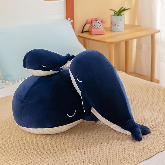 Gentle Whale Plush Toy Ultra Soft Cotton Sea Mammal Doll 10inch)