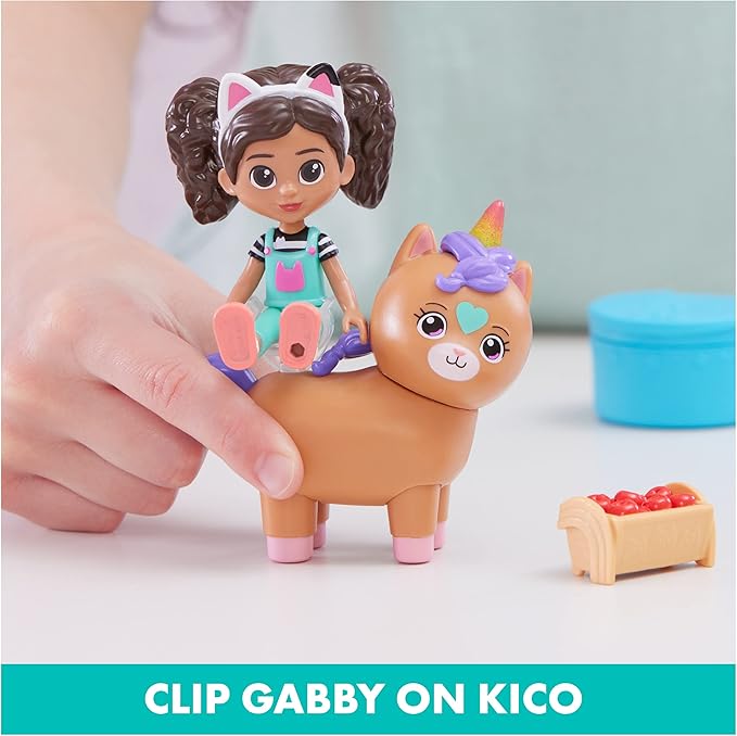Gabby's Dollhouse, Gabby Girl and Kico the Kittycorn Toy Figures Pack 3 and