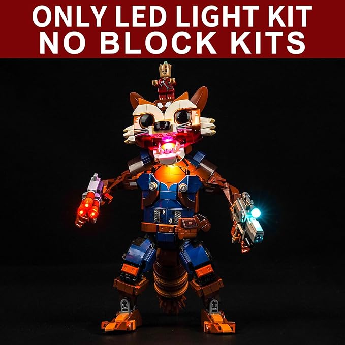 LED Light for Lego Rocket & Baby Groot 76282 Set,Classic Version Light Lighting Building Blocks Model Compatible with Lego 76282(Lights Only