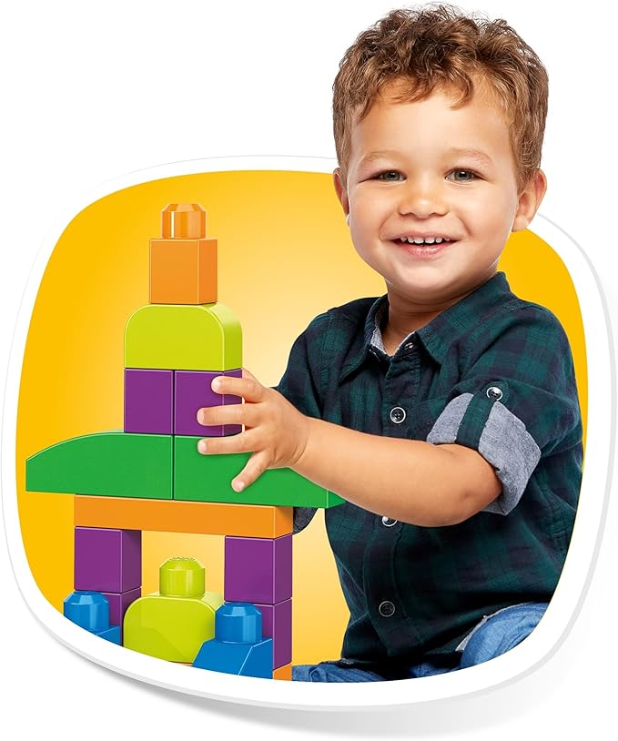 Mega BLOKS Fisher Price Building Blocks Toddler Toys, 250-Piece Build 1-3