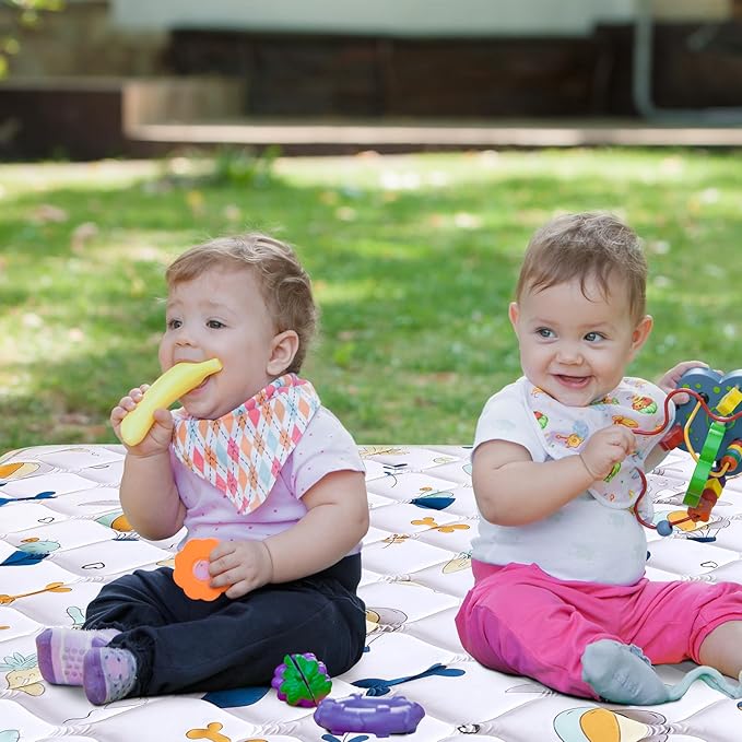 Premium Foam Baby Play Mat 79" X 55", Extra Large Soft Thicker Activity Playmats for Babies