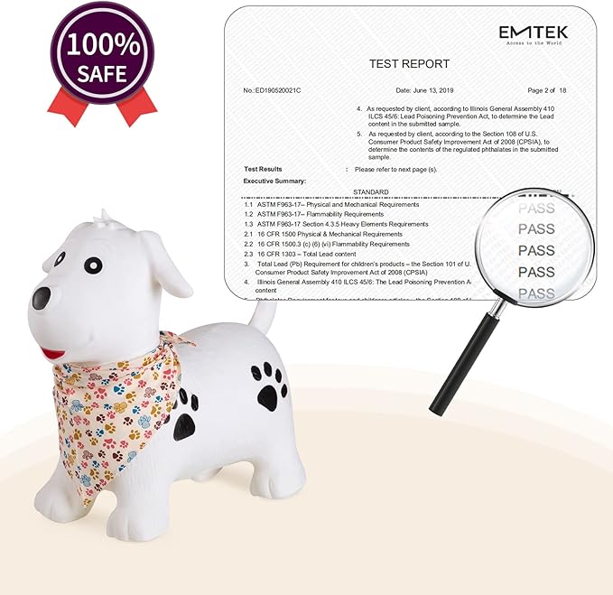 INPANY Bouncy Dog Hopper Toys for Toddlers-Hopping/Bouncing/Bounce Horse, Jumping Horse