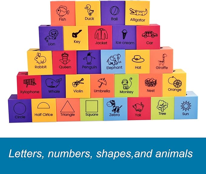 BOHS Foam Learning Blocks - Number,Alphabet Toddlers,30pcs