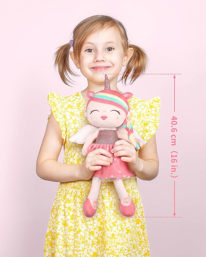 GAGAKU Plush Baby Girl Dolls 17'' Soft Unicorn Stuffed Animal