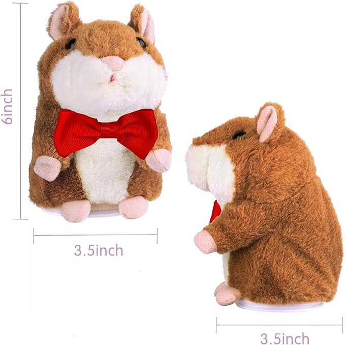 HOMILY Talking Hamster Repeats What You Say, One Year Old Boy Girl Toys Birthday Gifts 0-6-12-18 Months, 1 3 5 (Red