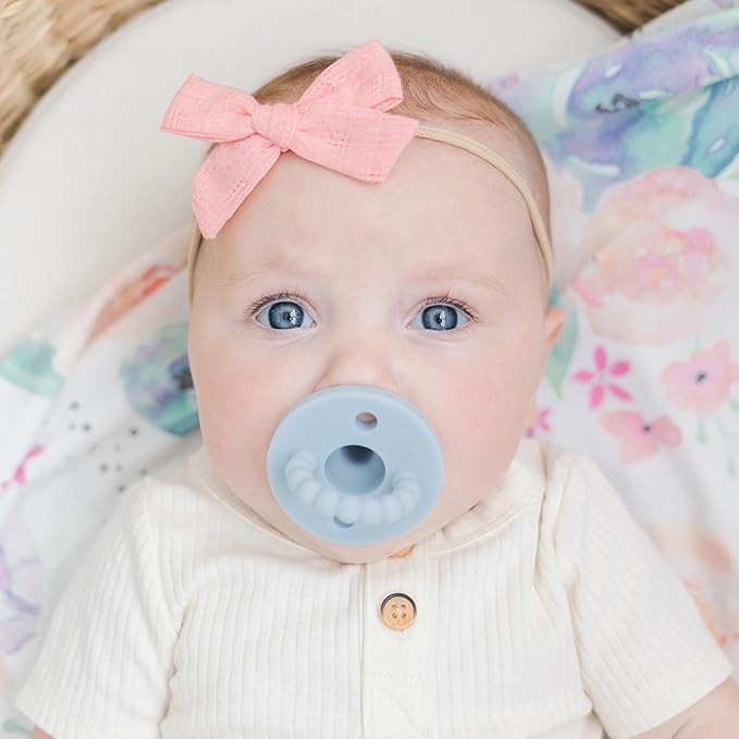 Ryan & Rose Cutie PAT Pacifier Teether (Stage 2, Blue)