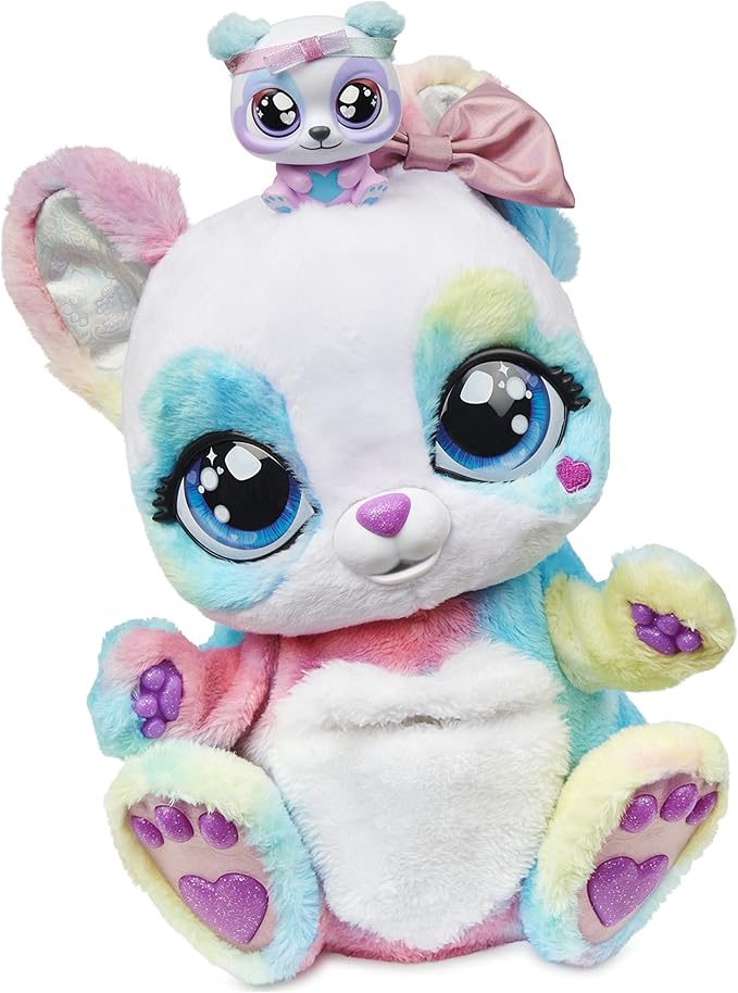 Interactive Rainbow Plush Toy and Baby with Bonus Bows, Over 150 Sounds & Actions 5 and