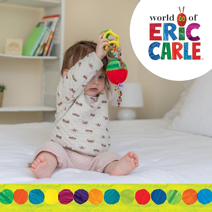 Eric Carle Very Hungry Caterpillar Chime Toy with Silicone Gummi Ogobolli ??Makes Sound When Shaken and Great for Teething