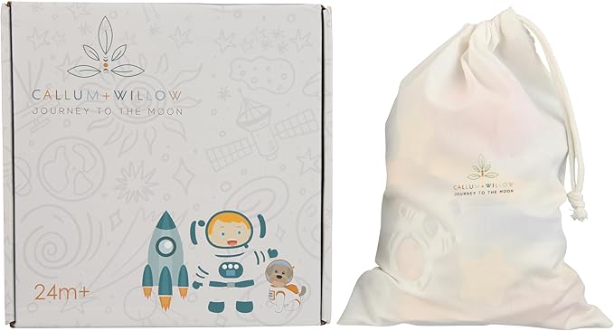 Toddler 30 Piece Stacking Wood Blocks Space Gift - Montessori 2 Year