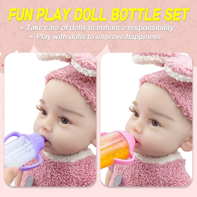 Doll Bottle Set, Baby Doll Disappearing Magic Bottles - 3.4 3.4 in