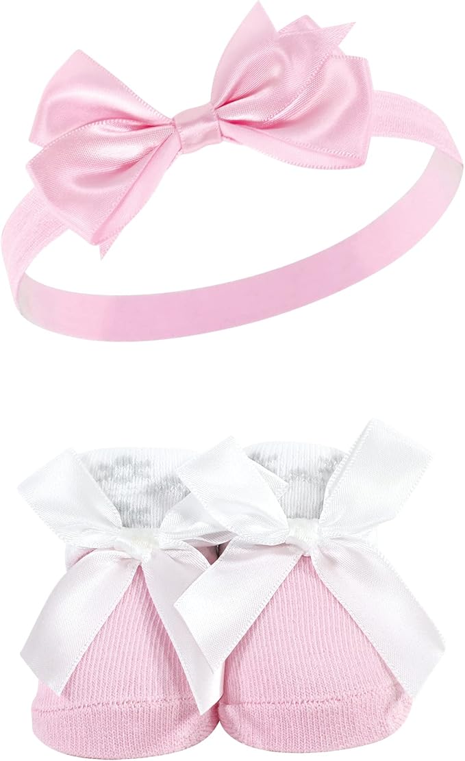 Hudson Baby baby-girls Headband and Socks Set