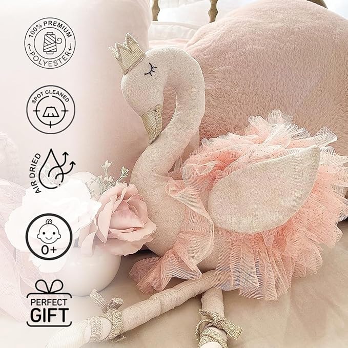 MON AMI Layla The Ballerina Doll | Swan Stuffed Animal 20 Inches
