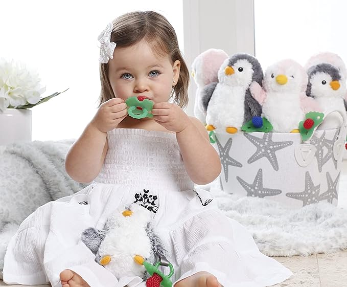 RAZBABY Soft Silicone Infant & Baby 3M+ Teether Toy, Berrybumps Textured Teething Relief Pacifier (009-LBT)
