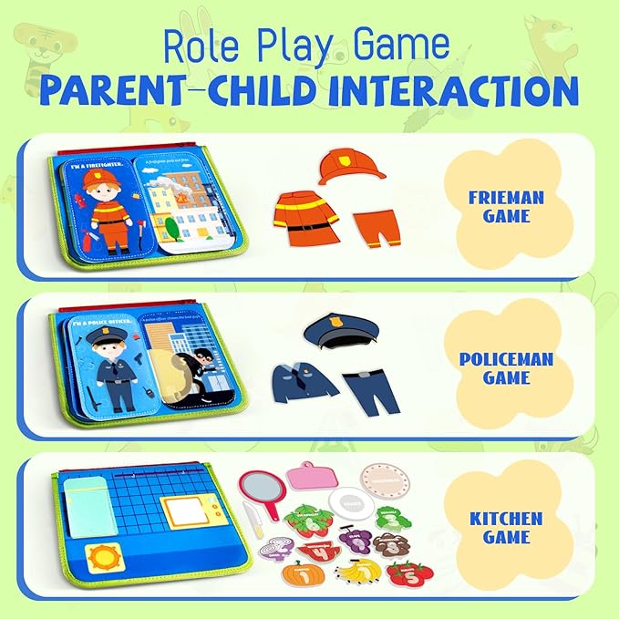 Hely Cancy Toddler Busy Board, Montessori Toys for 0 1 2 3 4 5