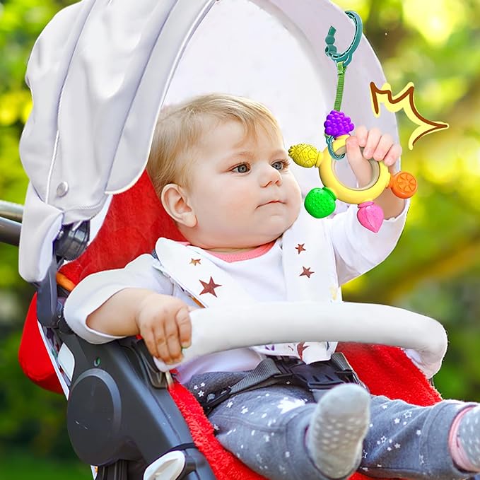 GJZZ Baby Teething Toys 6-12 Months, Montessori Sensory Toys 0-3 6-12