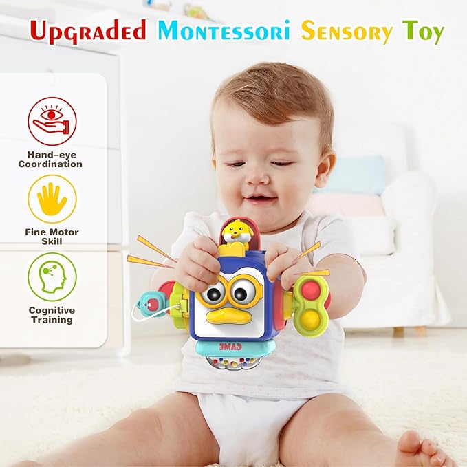 Montessori Toys for 1 Year Old, Sensory Toys for Toddlers 1-3 1 Year 12-18 Months 1 2 3 Year