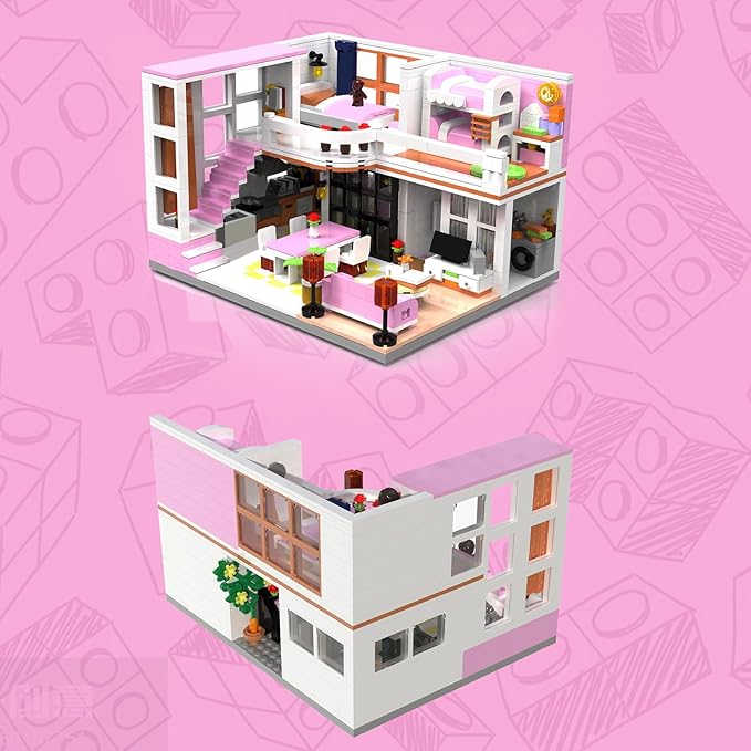 Friends House Building Block Set, Nice Rooms Small Brick Model 8+ 1220