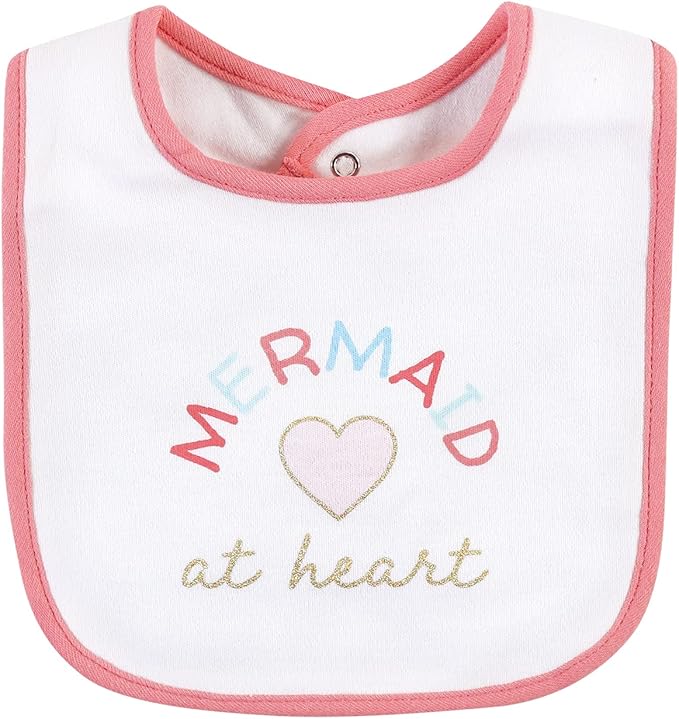 Hudson Baby Unisex BabyCotton Bib and Headband or Caps Set