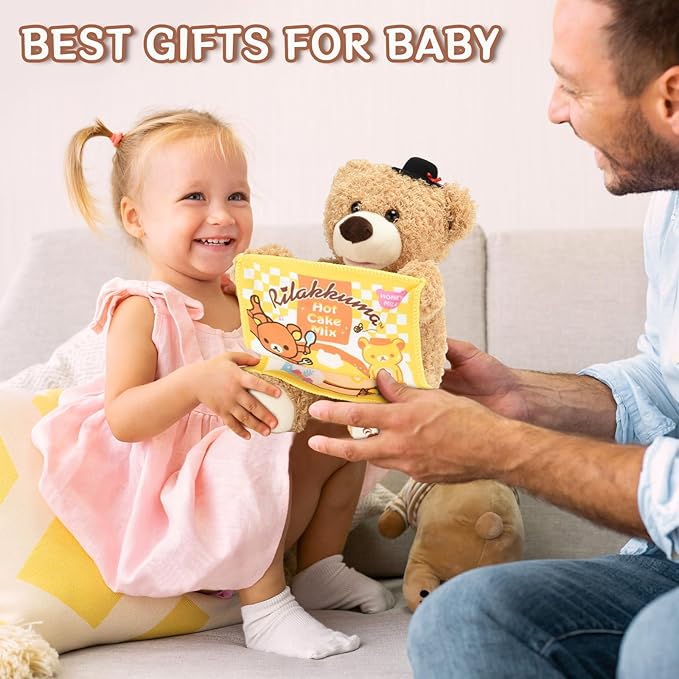 Plush Stuffed Animal Toy, Talking Teddy Bear Animated Plush Toy Dolls for Personalized Baby Birthday Gift 11.5in (Colorful)