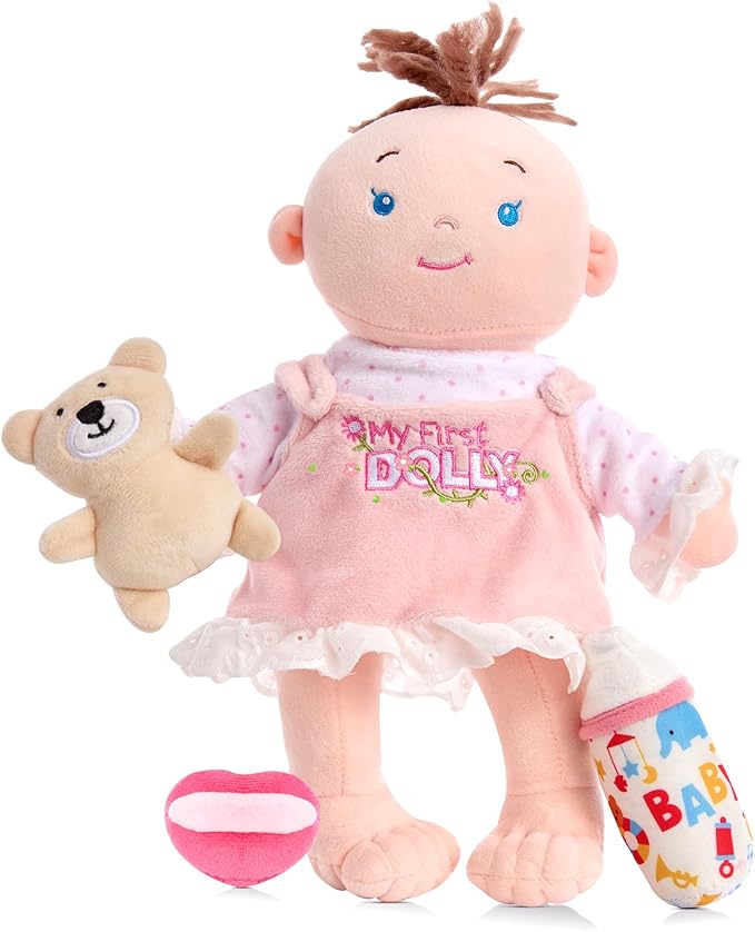 12" Soft Baby Doll Set,My First Baby Doll ,for Ages 1 Year