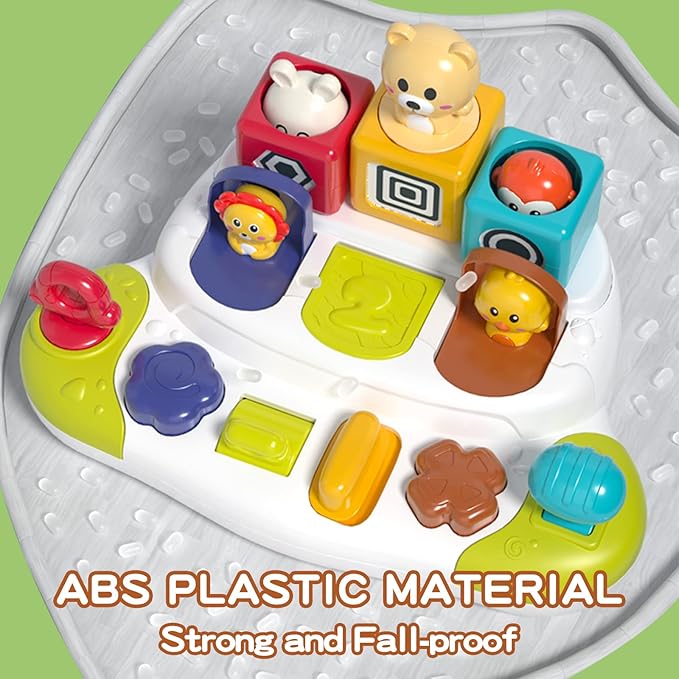 Interactive Baby Pop up Animal Toys, Montessori Toy Cause and Effect for 1 Year Old Boys Girls 9-12-18 Months 1-2