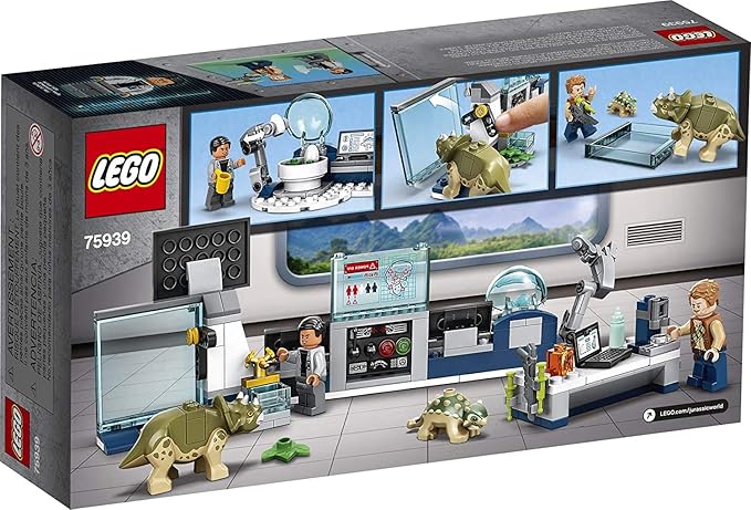LEGO Jurassic World Dr. Wu's Lab: Baby Dinosaurs Breakout 75939 Fun Dinosaur Toy Building Kit, Featuring Owen Grady (164 Pieces)