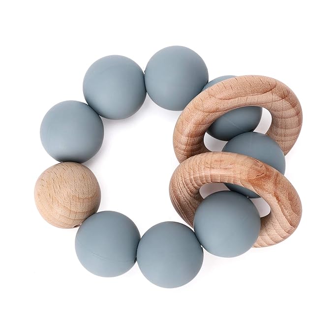 Socub Baby Teething Toy, Organic Baby Teething Ring 3+ Months,