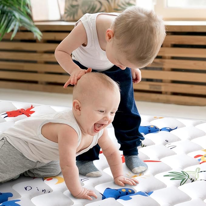 Premium Foam Baby Play Mat 59" X 59", Thick One-Piece Crawling Mat