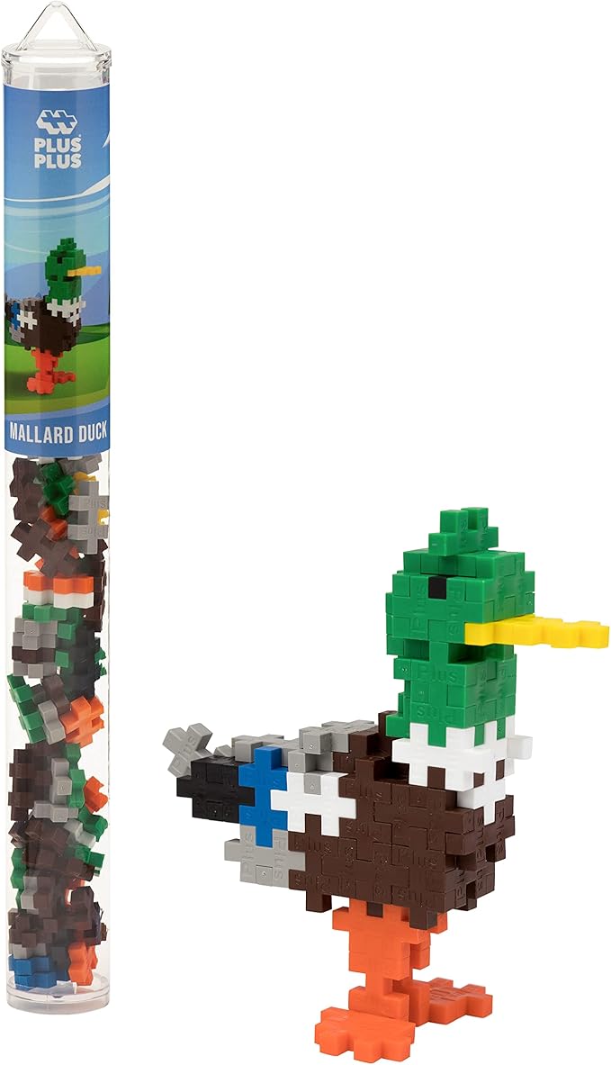 PLUS PLUS Building Block Playset Kit, Themed Figures 3D Puzzle, Fun Stem Toys for Kids, 350 Mini Interlocking Pieces - 5 Tube Bundle, Farm