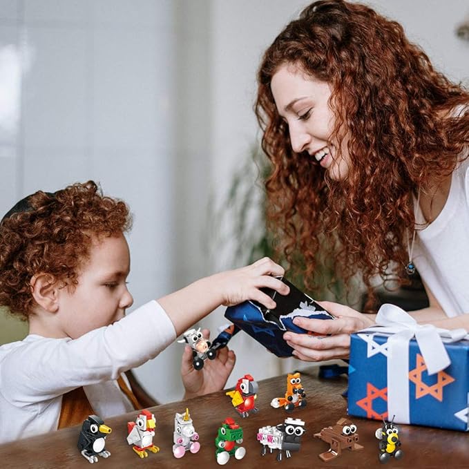 HomeMall Building Blocks Animals 10 in 1 STEM Building Bricks, Animals Toys Learning Set (10 PCS
