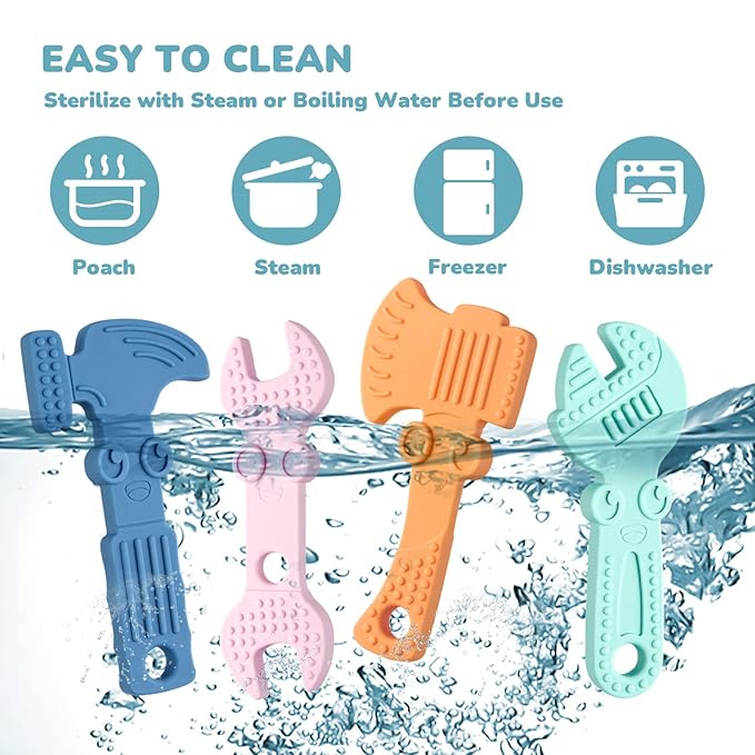 TYRY.HU Baby Teething Toys for Babies, Baby Teether Toys 4 Packs