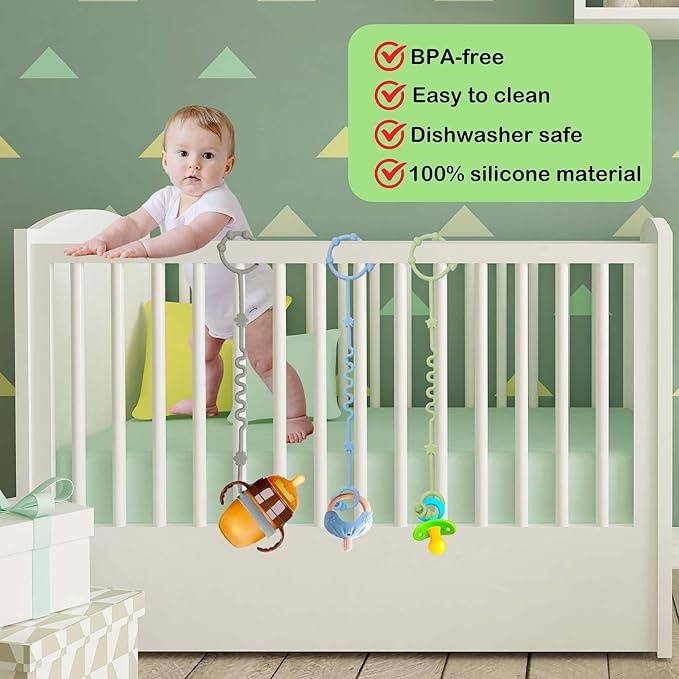 Toy Straps for Baby,RTMOK Silicone Setpacifier Clip