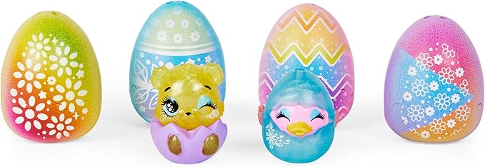 Hatchimals CollEGGtibles, Spring Toy Basket with 5 and 3 Pets 5 and