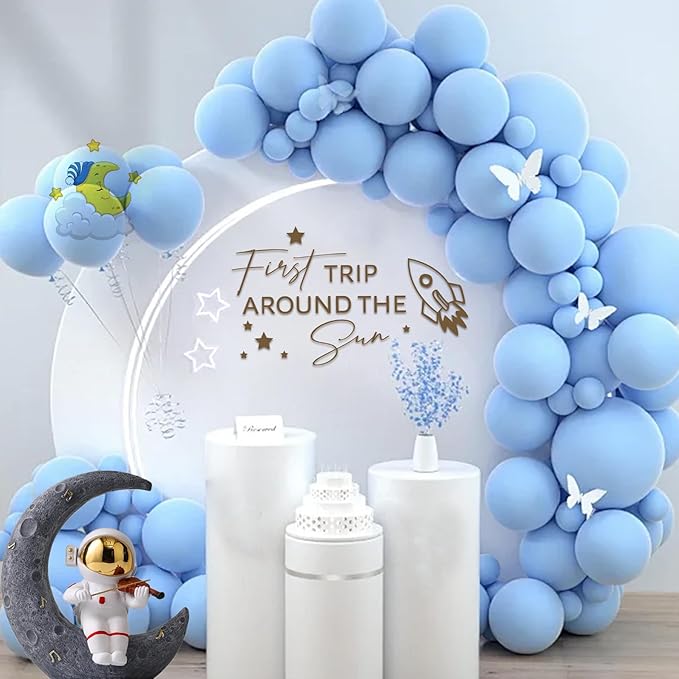 SANDOO First Trip Around The Sun Decal for Balloon Arch 1st Birthday