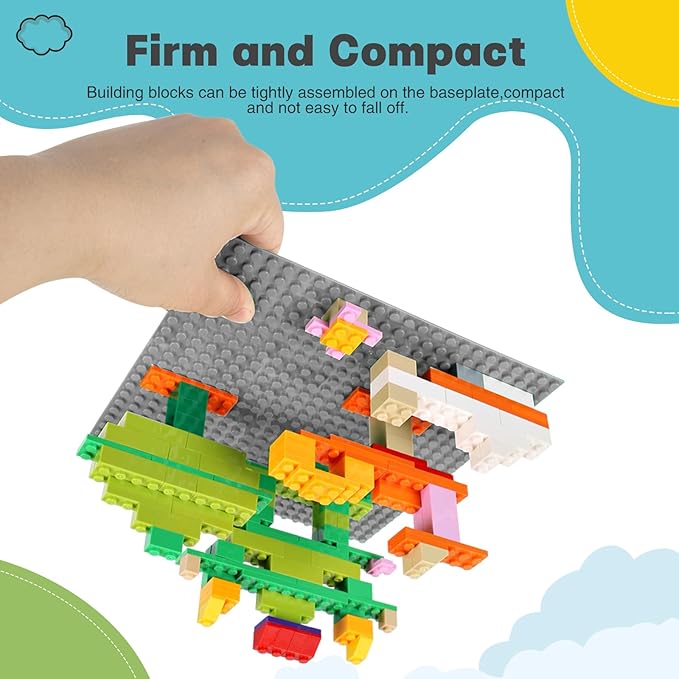 Sawaruita Pack of 6 Classic Baseplates Building Base Plates- 10 10 in
